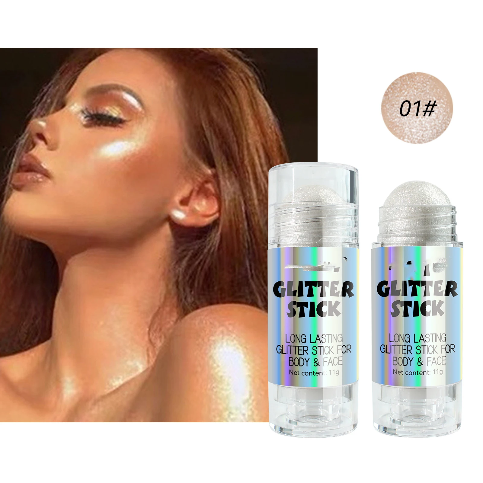 Multifunction Customized Label Makeup Powder Shimmer Bronzer Highlighter  Body Glitter