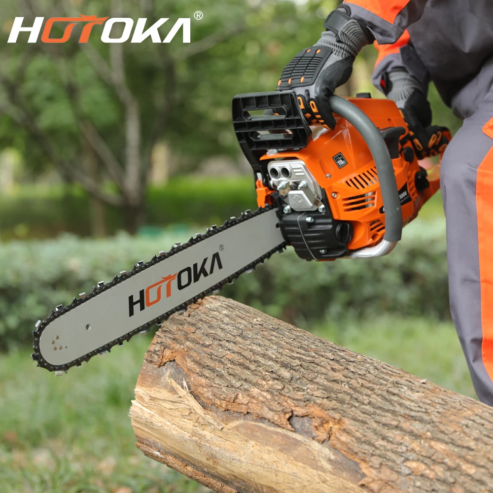 HOTOKA 5800 gasoline chainsaw wood cutting machine price petrol motosierra 58cc professional chain saw for sale