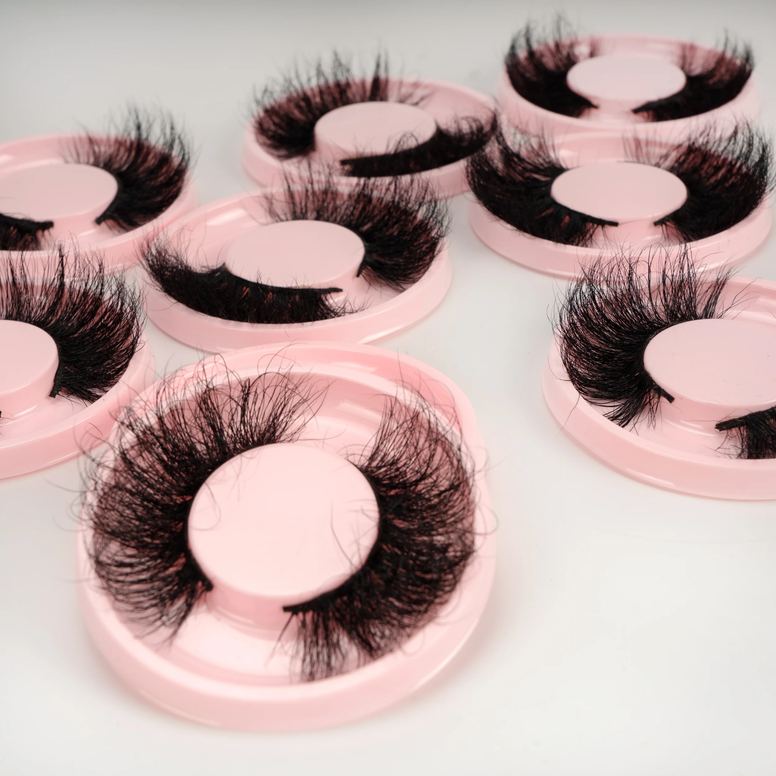 Ready to ship Super Fluffy 8d 25mm Mink Lashes 100% Siberian Handmade Mink Eyelashes Private Label Lashes