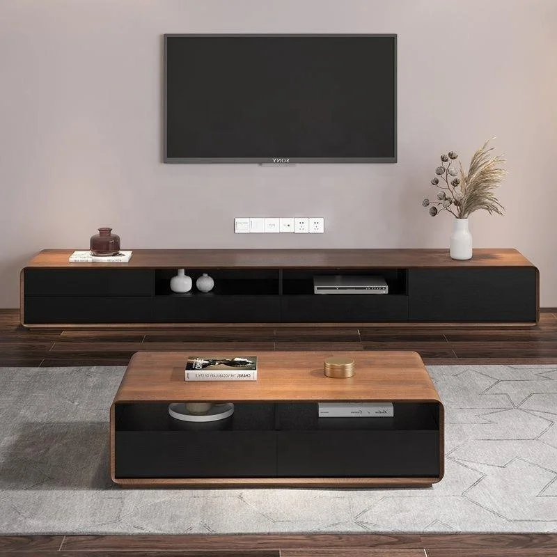 Newest Style Wood Tv Stand Cabinet Modern Living Room Furniture Set TV Unit Table Storage Cabinets