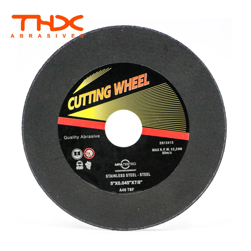 125*1.2*22 mm cutting disc 4 inch abrasives black color aluminum oxide grinding wheels