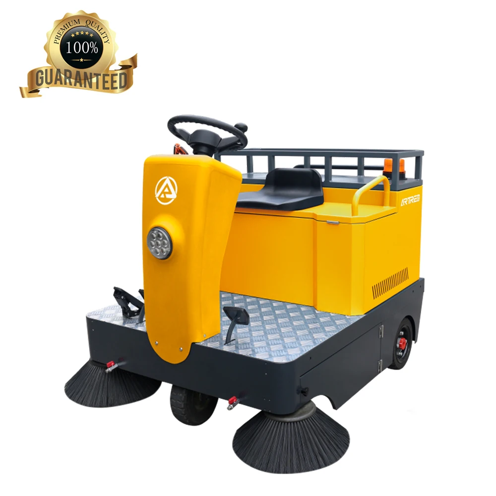 Ride on Driving Street Sweeper Road Cleaning Machine Electric Floor Sweeper Industrial