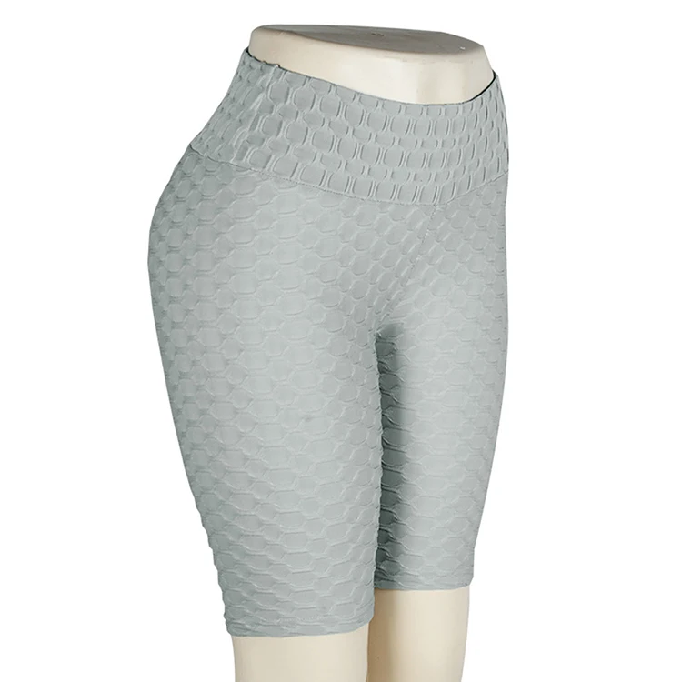 
Pure Color Blue Enhance Hip Elastic Butt Lift High Waist Seamless Yoga Pants 