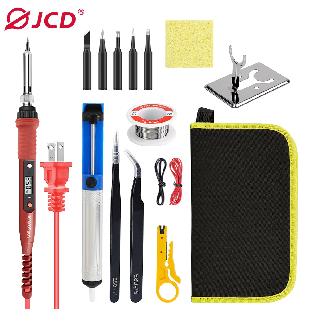 JCD 908SR-11TK Soldering iron The rmostatic and adjustable electric iron 90W  LED computer handle soldering iron