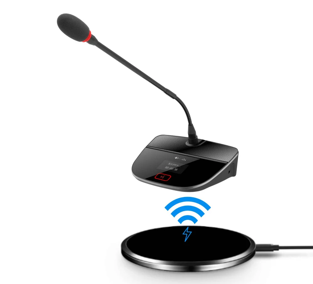 High quality 2.4G wireless Conference system rechargeable Chairman delegate mic
