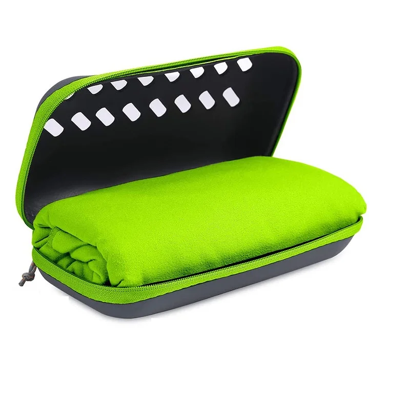 Custom size microfiber sports towel gym towel with EVA case