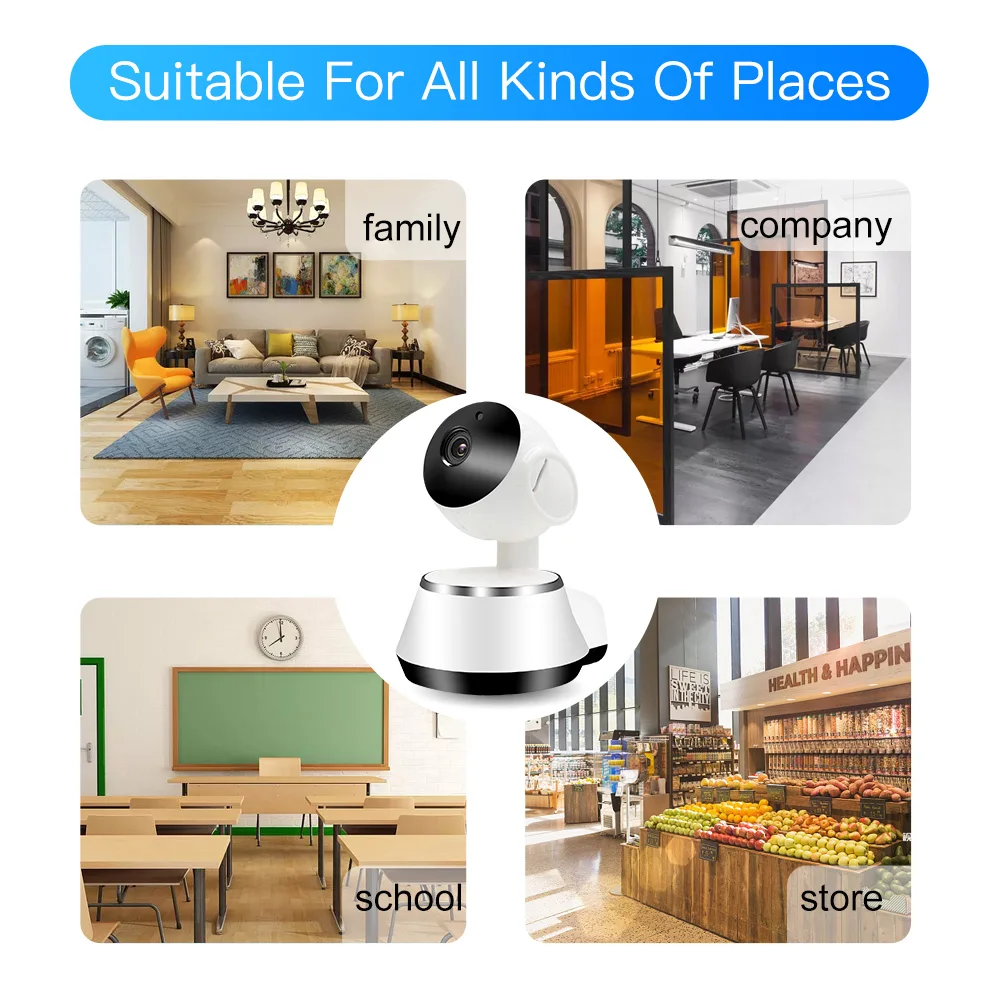 V380 Portable HD 1MP Smart Home Video Wireless CCTV IP Wifi Security Camera With Night Vision