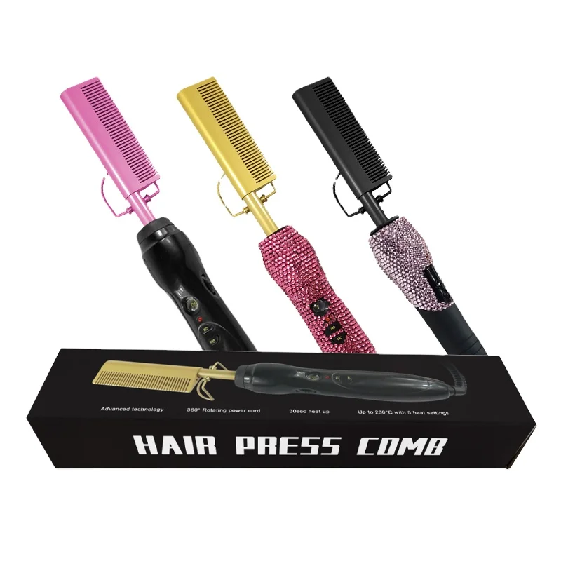 500 degrees High Heat hot pressing comb professional hot salon tools hot comb electric portable hot comb