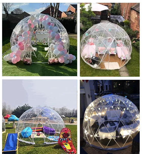 12FT Garden Dome Bubble Tents Upgraded Geodesic Dome Greenhouse  Ball Tents