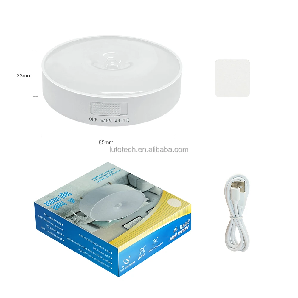 Intelligent LED Night Light Creative Home Cabinet Bedside Lamp with USB Recharge Human Body Induction  night light