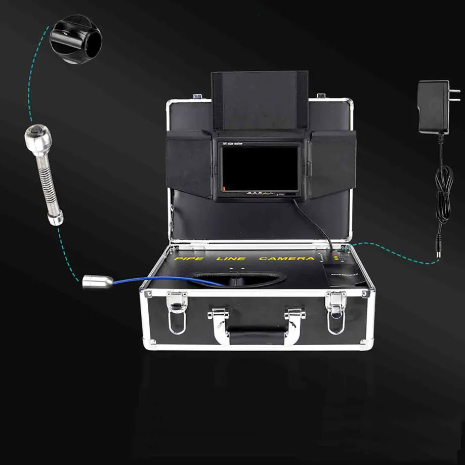 1080P 25MM Camera Head 7 inch 20M Cable Sewer Pipe Endoscope Inspection Video Camera System With DVR Used for Pipe Inspection