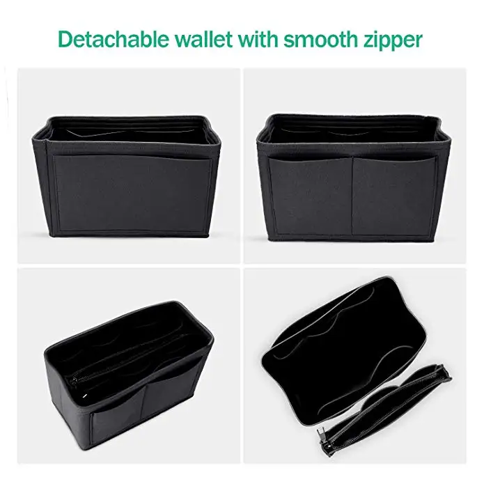 Felt Insert Bag Organizer , Multi Pocket Bag in Bag Organizer for For Handbag Purse Tote Shaper