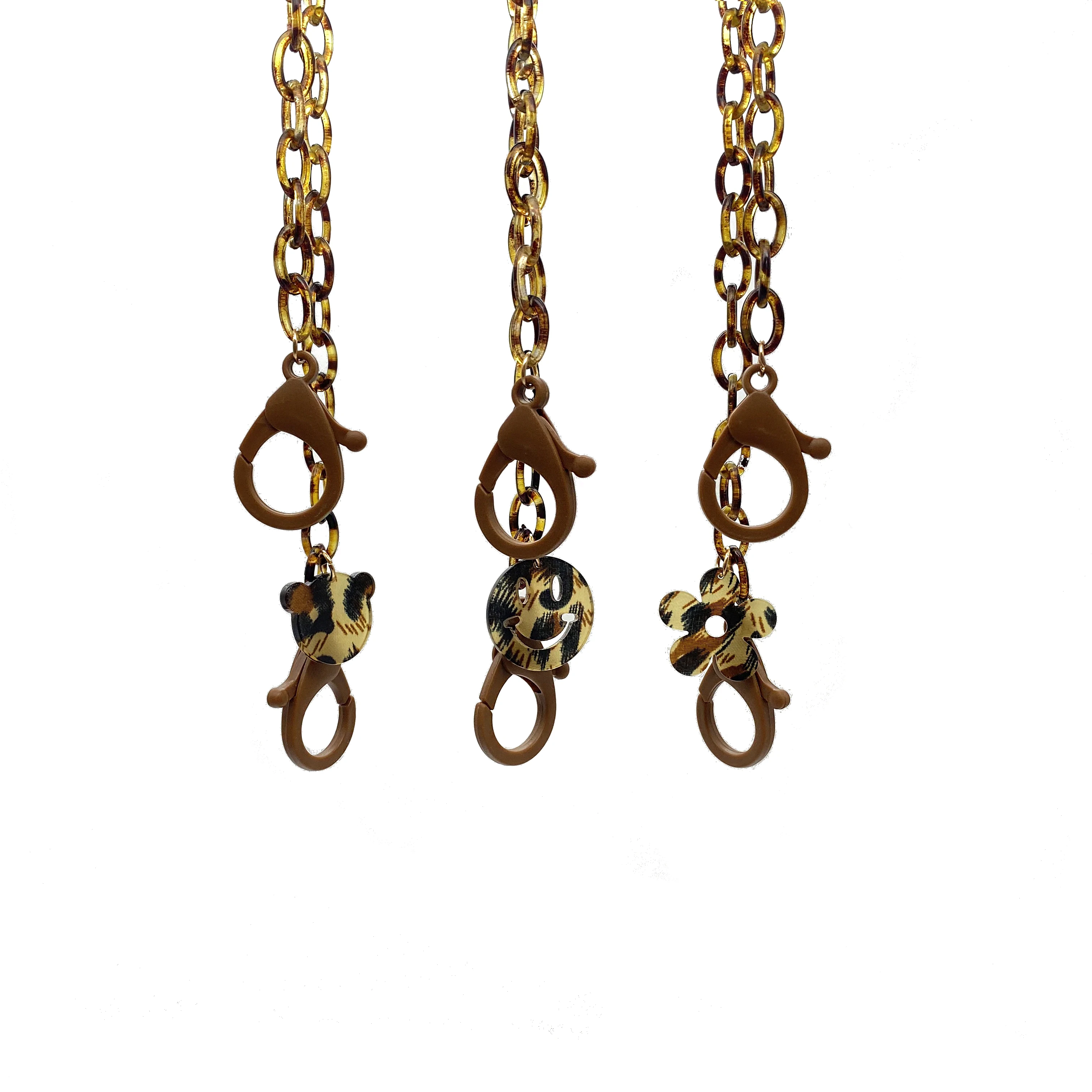 children amber acrylic hanging Anti-lost Face-mask chain