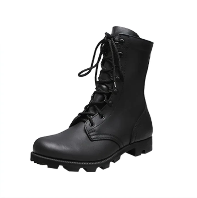 Panama high quality waterproof leather boots rubber sole