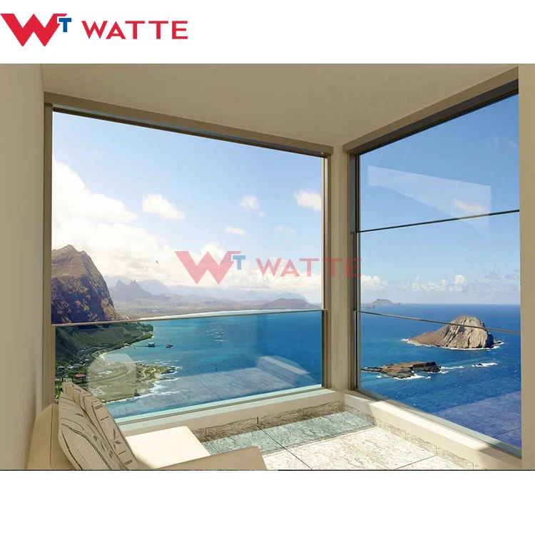 New design aluminum vertical sliding retractable guillotine glass windows system bedroom balcony electric lift up window