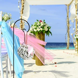 Shepherd Hook 65 Inch 1/2 Inch Thick Solid Metal No Assembly Strong Garden Hooks for Outdoor Christmas Decorations Lanterns