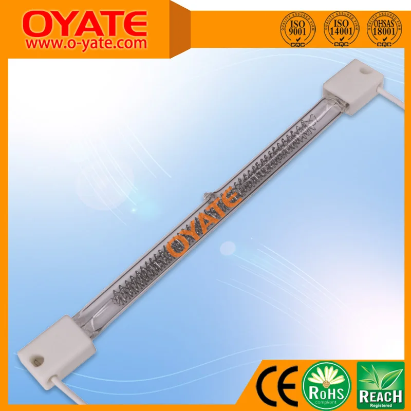 520mm 1600w R7S Fast medium wave halogen Infrared Quartz Heating Element for Flash Dryer