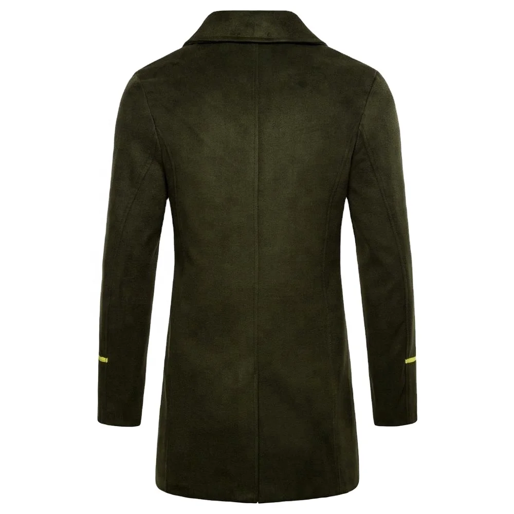 
hot sale latest design high quality mens military wool long overcoats 