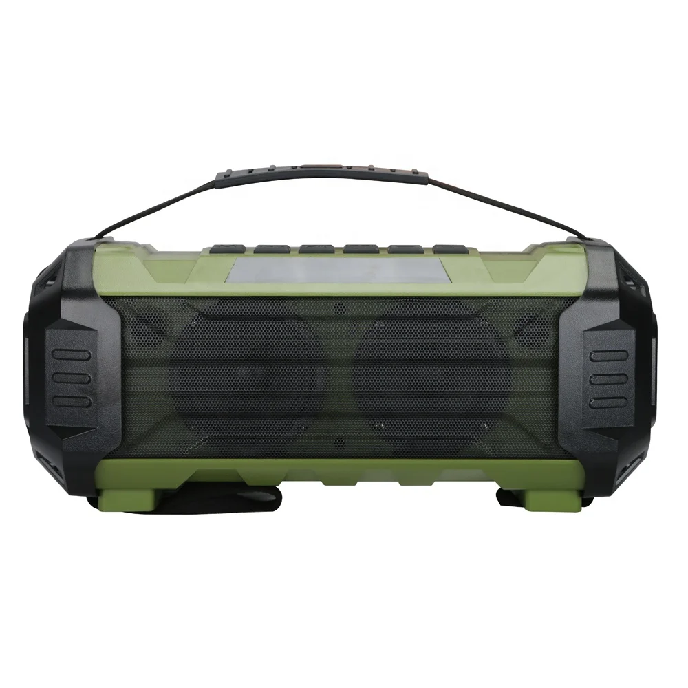 Waterproof Portable Active Speaker with Big Power/Strap/USB/TF/FM/Audio Input/ Rechargeable Battery