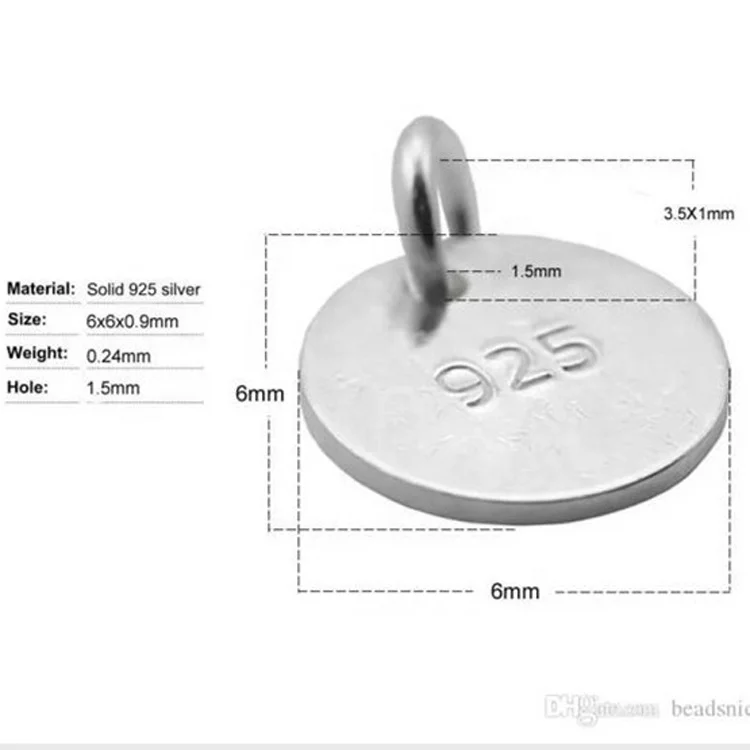 Jewelry Tag with Logo Engraved on Round Disc rose gold coin Tags custom for unisex