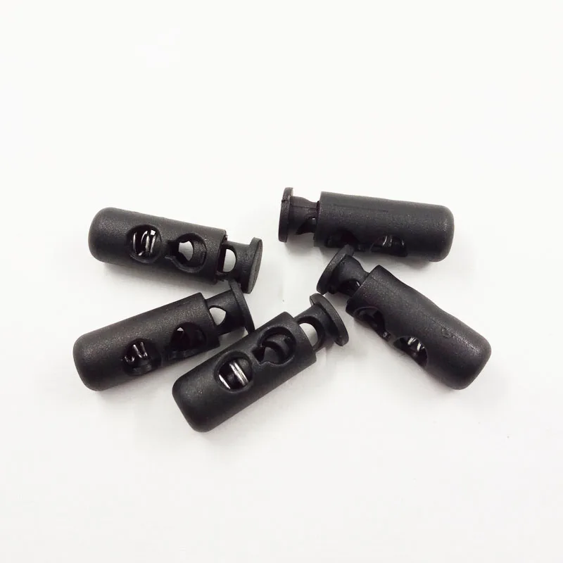 Durable Using Factory Price Spring toggles cord stopper for coats,plastic 2 holes cord end stopper cord lock