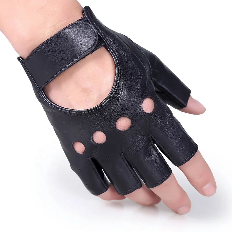  Wear Resistant Half Leather Outdoor Sports Tactical Motorcycle Driving Biking