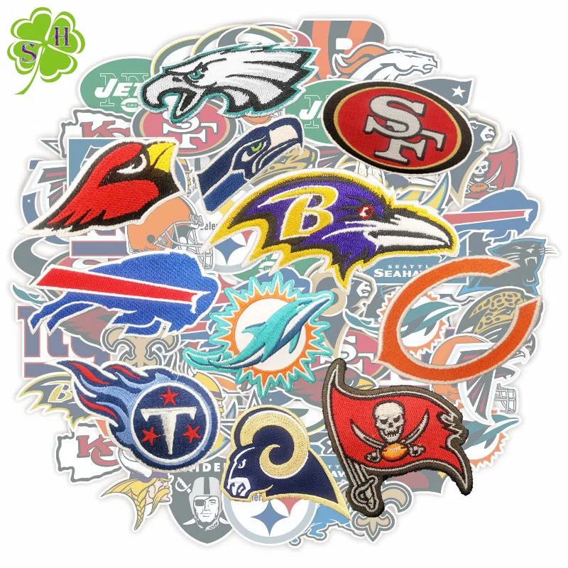 High quality heat cut edge sports team embroidery logo iron on custom badge embroidery patch for clothing