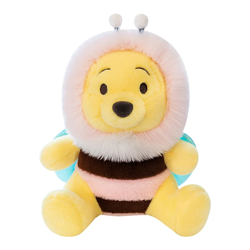 Free shipping 12 inch bee plush toy premium plush stuffed animal surprise custom squeeze bee bear plush toy with wing yellow toy
