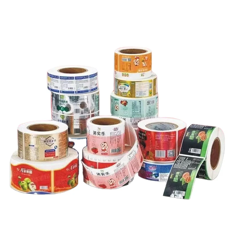 Custom Printed Logo Black Self Adhesive Waterproof Vinyl Gold Foil Packaging Roll Labels Stickers label stickers printing