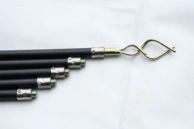 Chimney Drain Rod Set 9 Meter With Pipe Cleaner Plunger & Double Worm Screw Head Flexible Clog Remover Drain Cleaner Tool