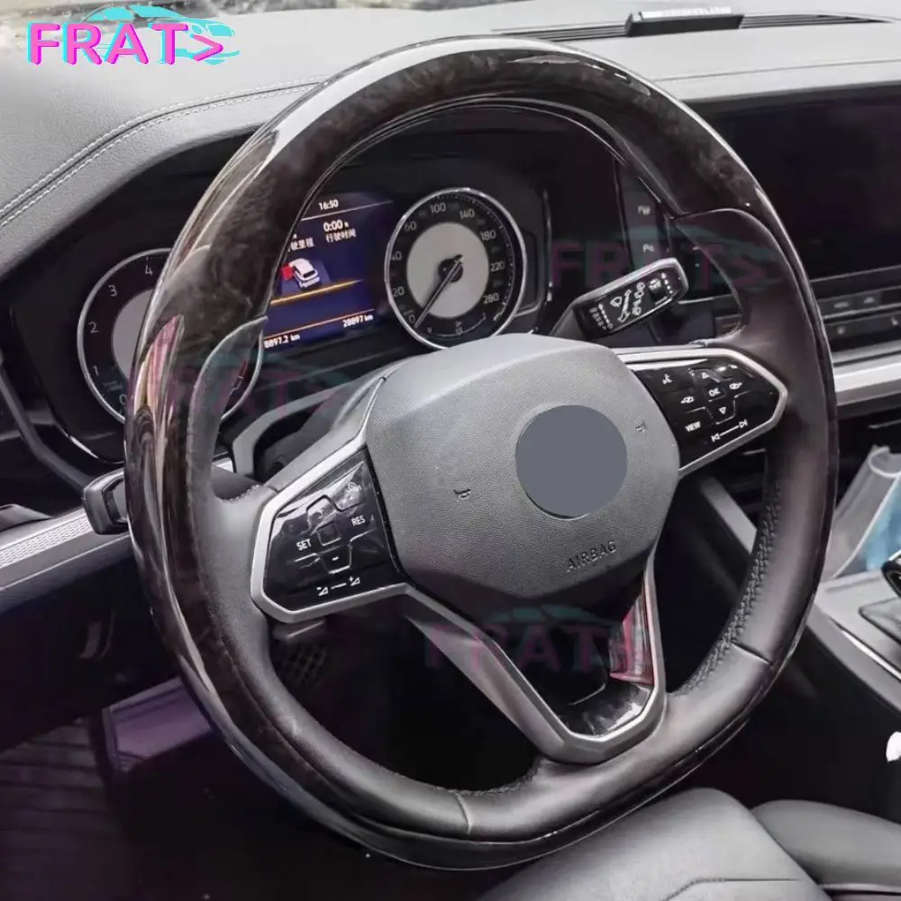 Подходит для Volkswagen Golf 8 MK8 POLO GOLF 7 GTI R-line MK7 MK6 Passat CC GTS Scirocco персиковый деревянный текстурный Автомобильный руль