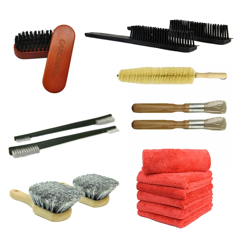 Manufacturer Detailing Brush Set Premium Natural Detail Brushes custom detailing brush set for car cleaning