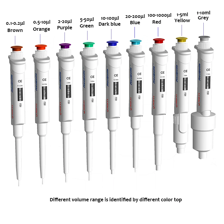 10ul -100ul lab liquid transfer variable volume micro pipette pippet pepetor