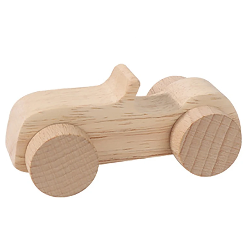 Nursery School Montessori Material Wooden Children Toys Car Wooden Toy Track Wooden Push Toy