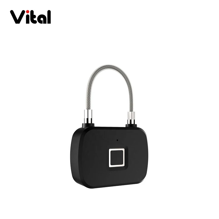 2019 New arrival vital Smart Lock Fingerprint luggage Padlock smart fingerprint padlock for Backpack Bike Gym Drawer Locker Home
