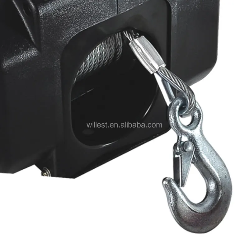 12 volt boat winch HUTZ 2,000 lbs 12v electric winch for yacht, boat trailer WIN2000B01 electric boat winch