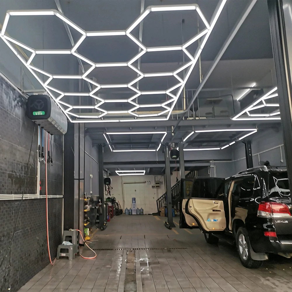 Ceiling Portable 6000K  Easy Installation Auto Detailing Honeycomb LED Ceiling Lights for Car Showroom Garage Workshop