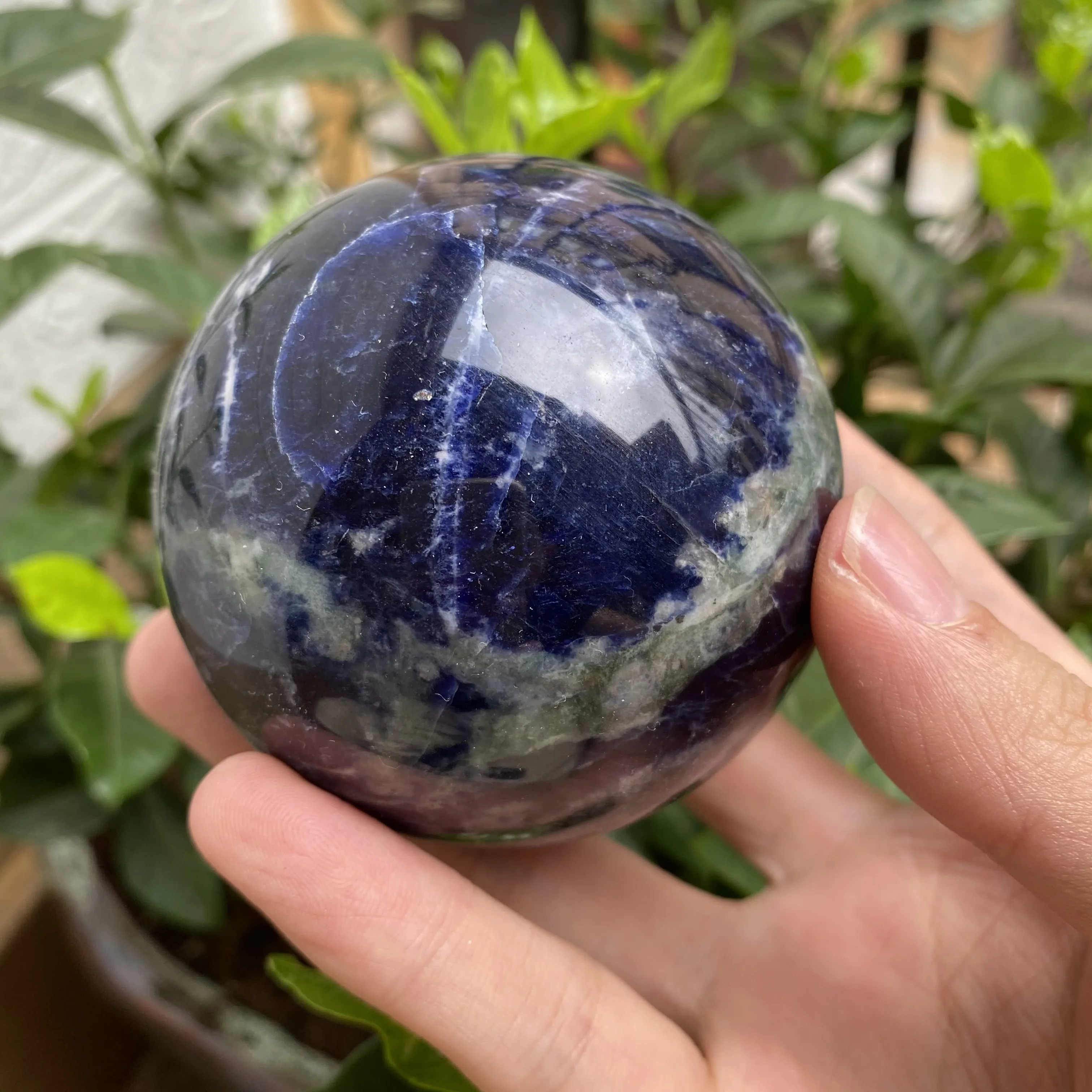 Natural Amethyst Round Single Sodalite Crystal Tower Point  Raw Stone Custom