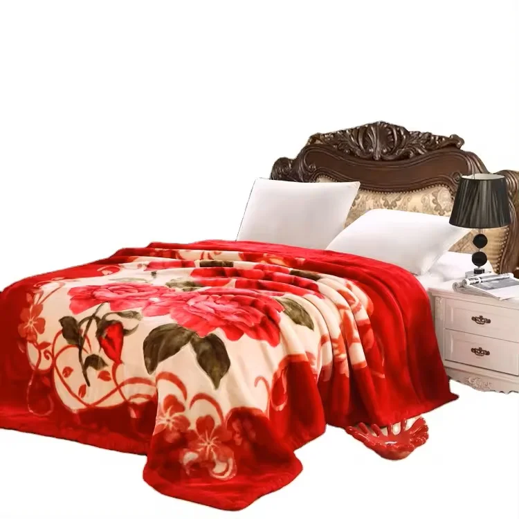 1Ply 2 Ply Cheap Price Good Quality Heavy Weight Mink Raschel Blanket for Winter Made in China