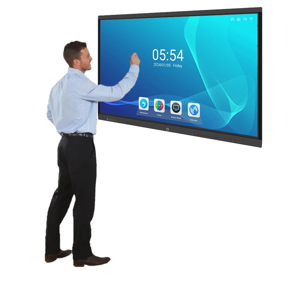 OEM ODM 75 inch lcd panel electronic interactive whiteboard Display wholesale for professional meetings education with stand