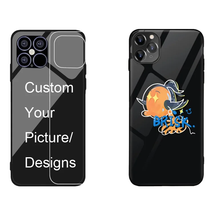 UV Custom Printing High Quality Tempered Glass Mobile Phone Cover Cell Phone Cover Case For Apple iPhone Series