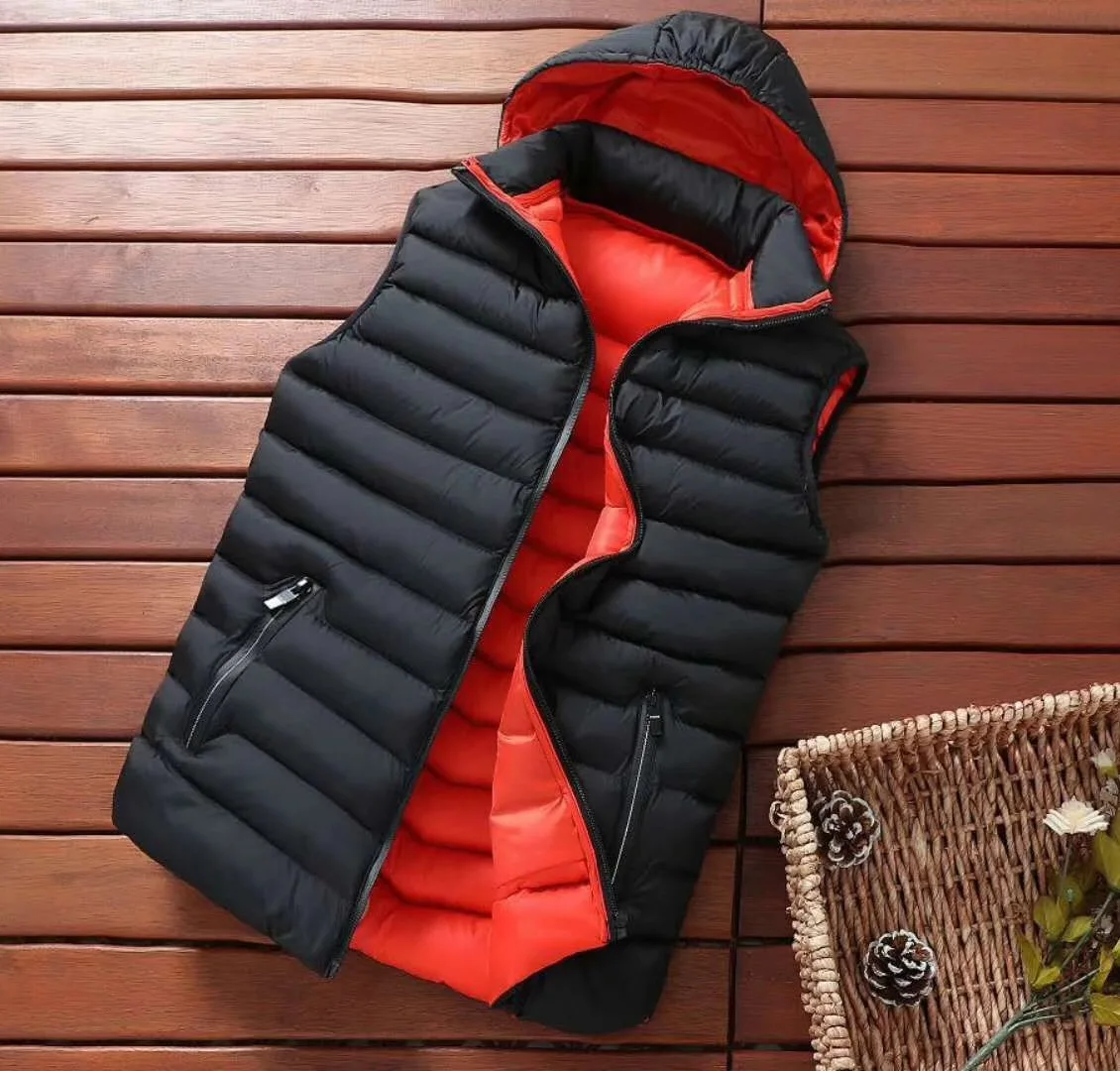 Новая модная Легкая стеганая куртка, Мужское пальто без рукавов