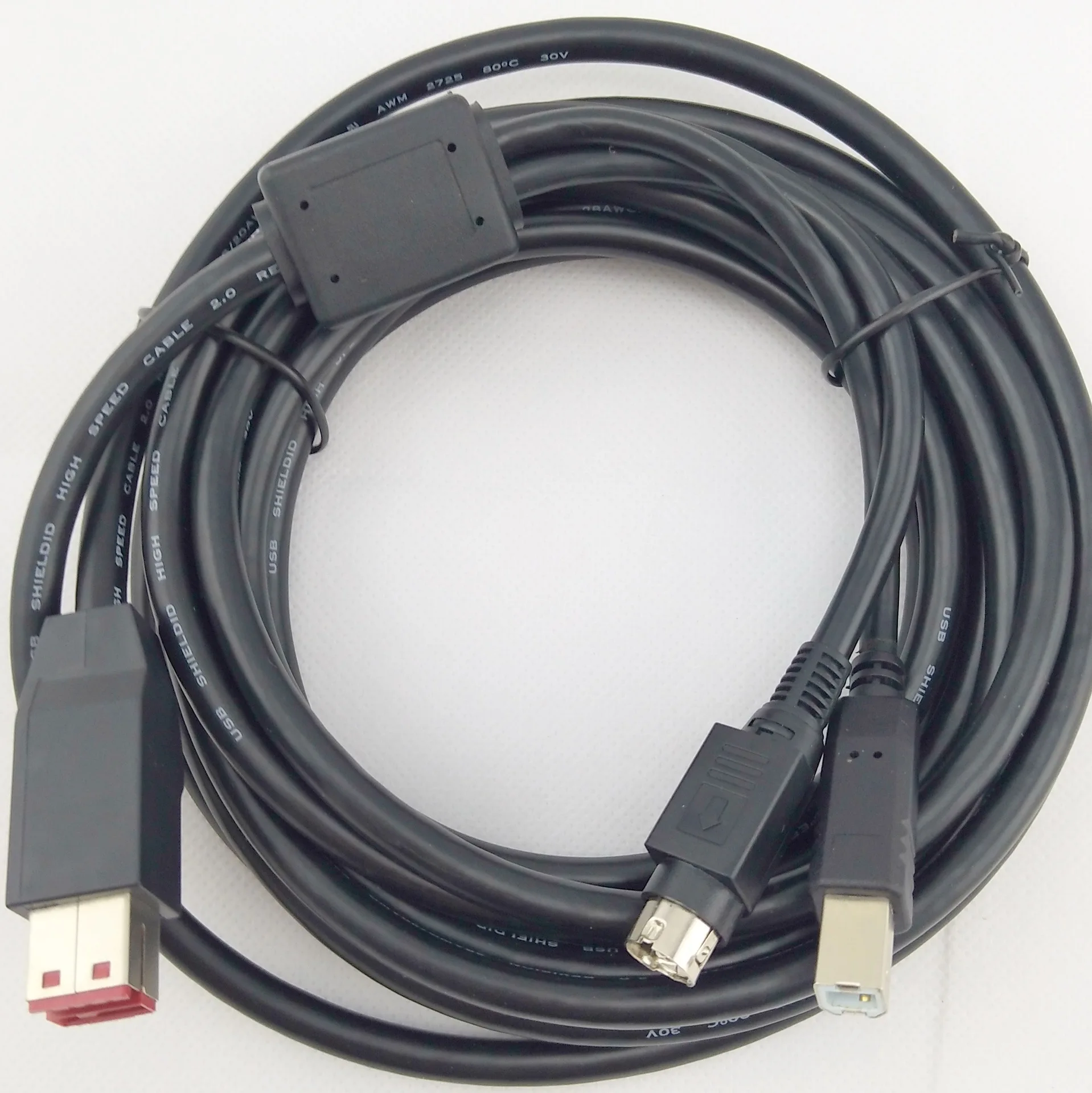Professional customized 24V NCR 497-0424888 Powered USB Cable Y Hosiden 1M to 4M