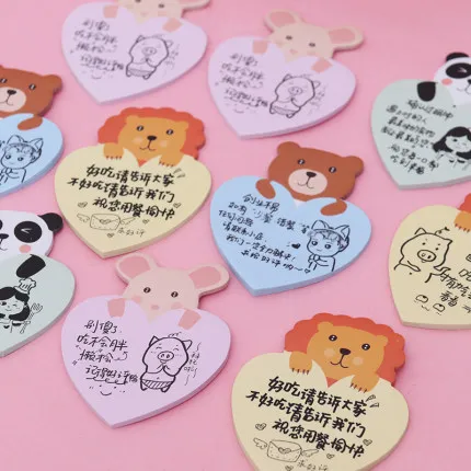  С логотипом kawaii блокноты для записей на заказ Липкие заметки прозрачные милая кавайная по низкой цене блокнот 4C печать Pet