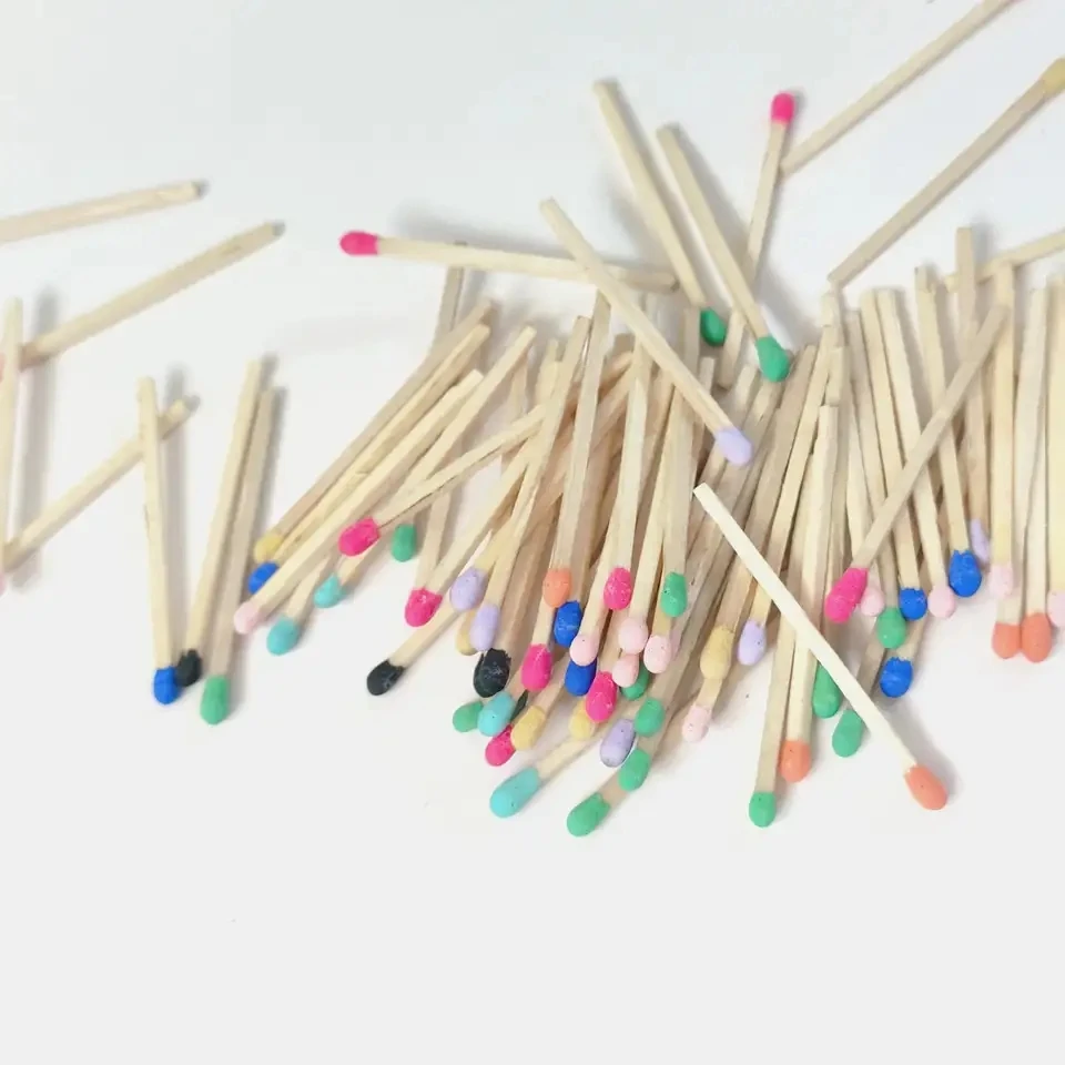 wooden wholesale colored tipped safety match box bottle candle custom logo bulk sticks printed fire extra long glass jar matches