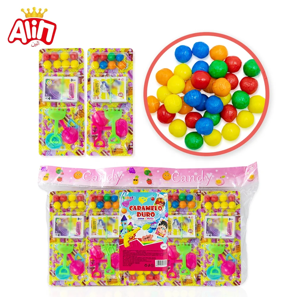 wholesale food supplier toys kids candy Shovel tool card colored candy