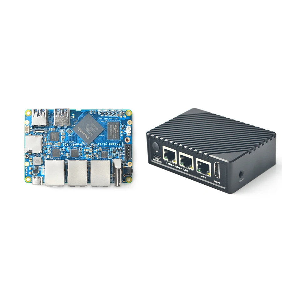Custom NanoPi R5S Development Board 2G+8GB 4G RAM+16G eMMC RK3568 MINI Router Replaced for Raspberry pi