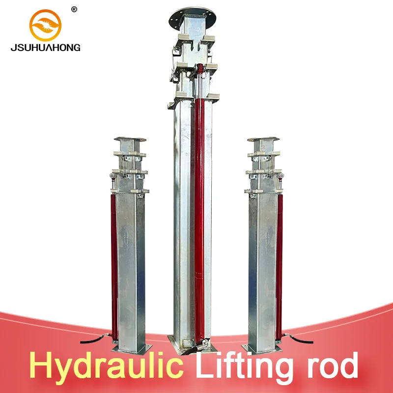 5M 6M 7M 8M 9M100Kg Max Payload Steel Telescopic Lifting Rod Mast Hydraulic Lifting Mast