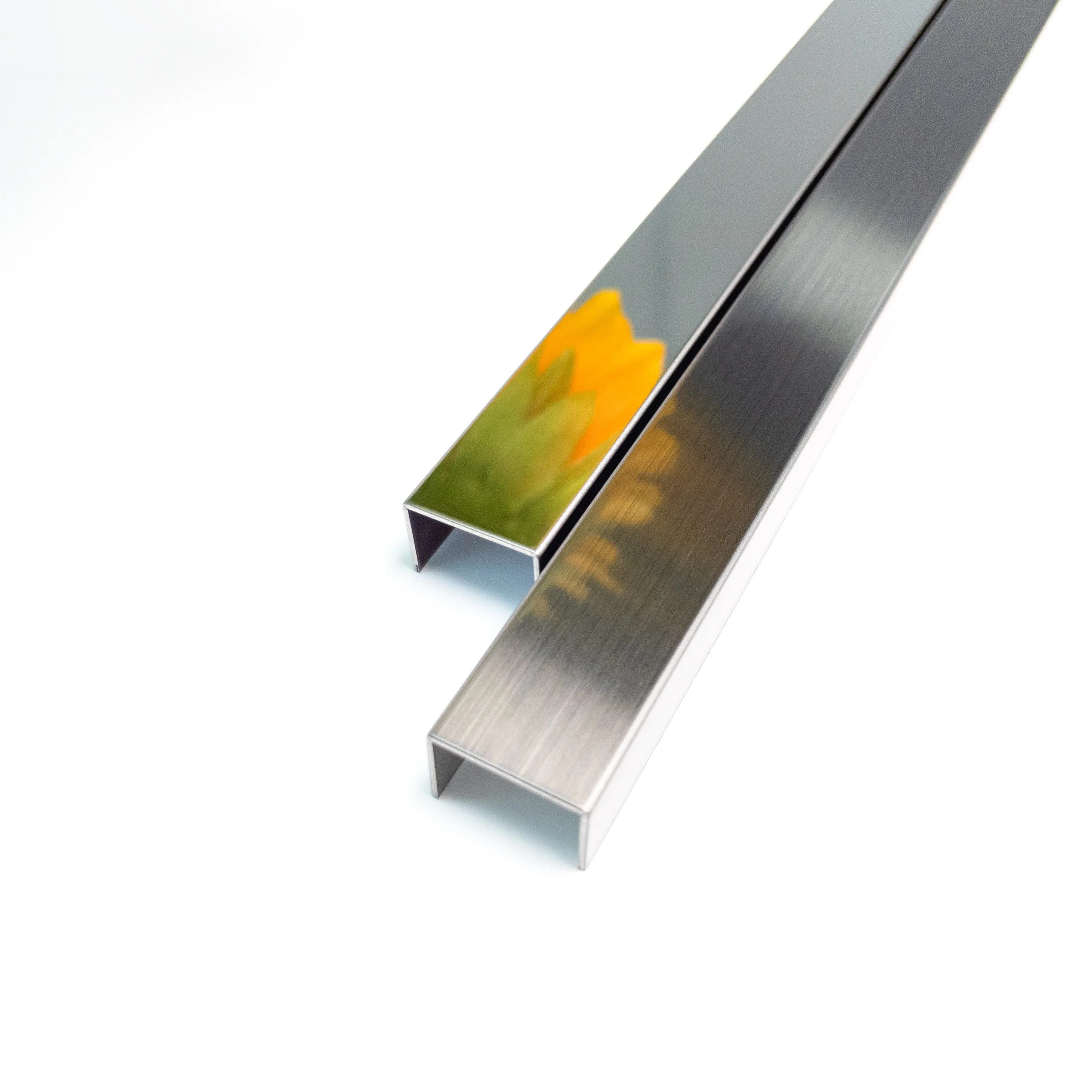 Hot Sale Polished Chrome 304 U Channel Stainless Steel Tile Trim For Wall Furniture Decoration
