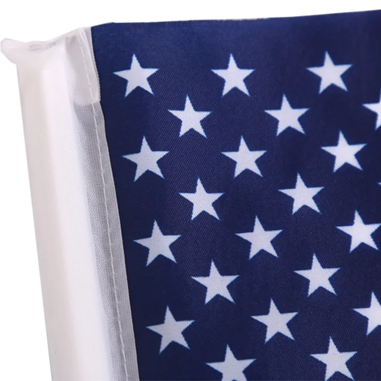 Custom logo polyester american flag printing us banner design red black blue line usa car flag 12'x18'